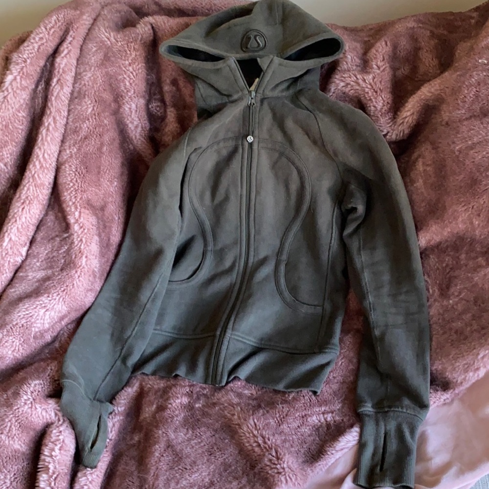 SOLD - Lululemon Zip Up Hoodie Army Green